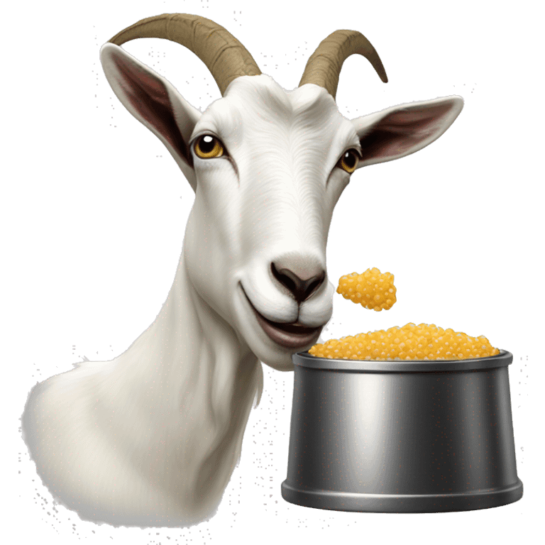 the goat eats caviar emoji