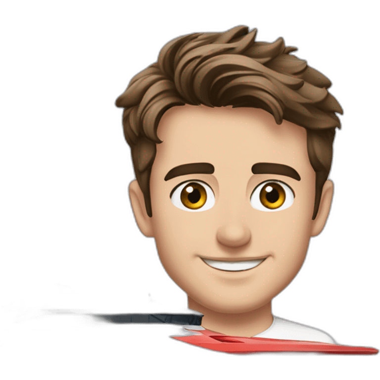 charles leclerc sur un bateau emoji