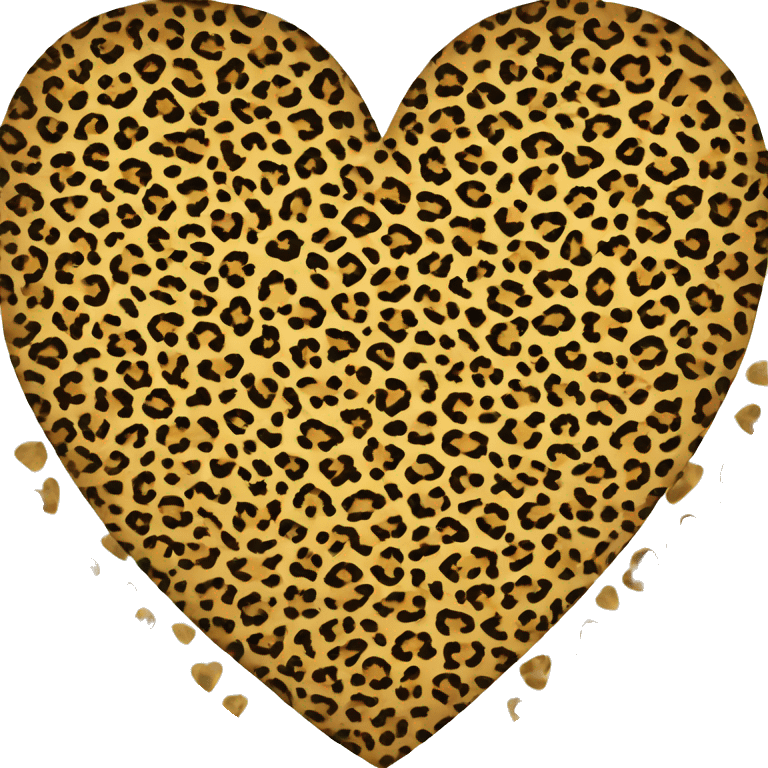 leopard print heart emoji emoji