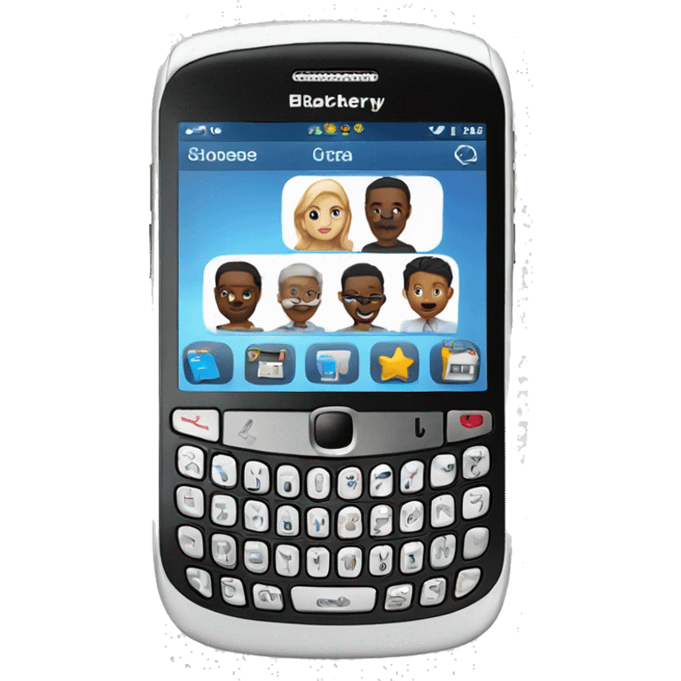 White Blackberry phone emoji