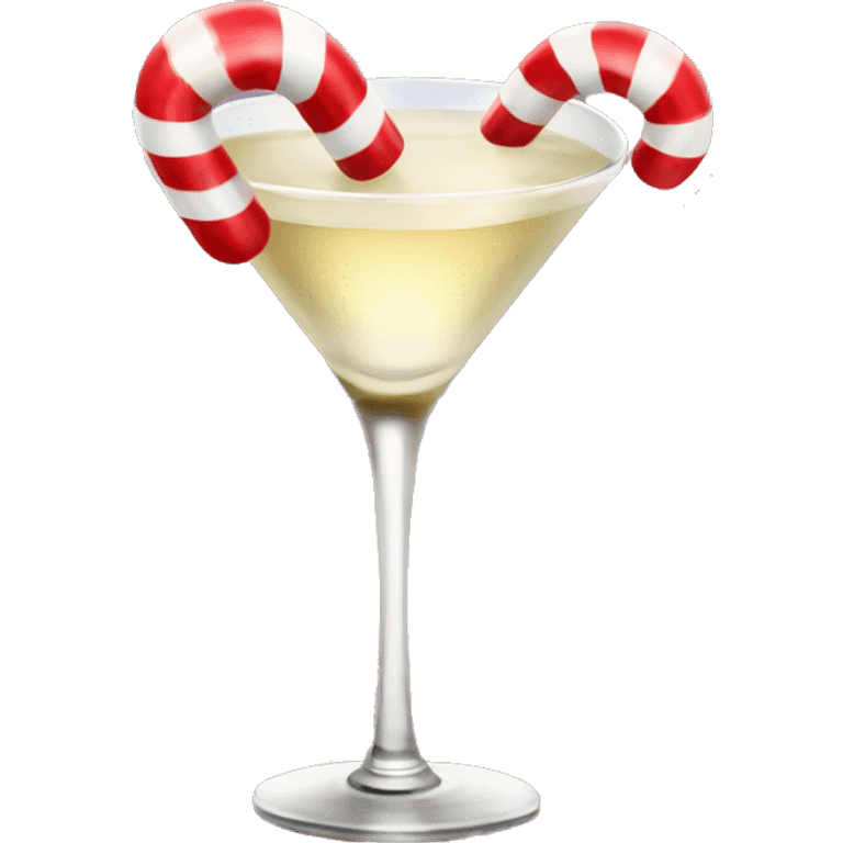 Candy cane martini emoji