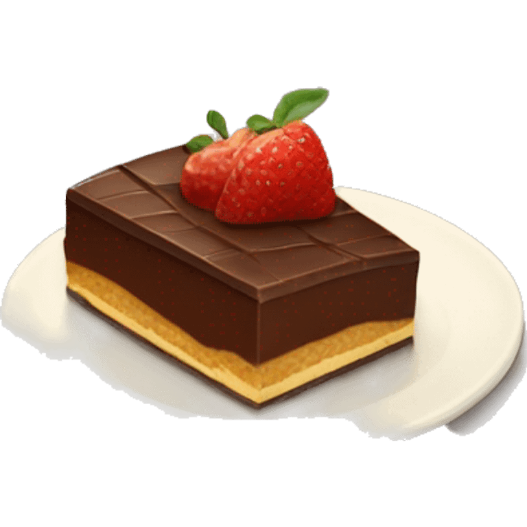 slice of chocolate lasagna emoji