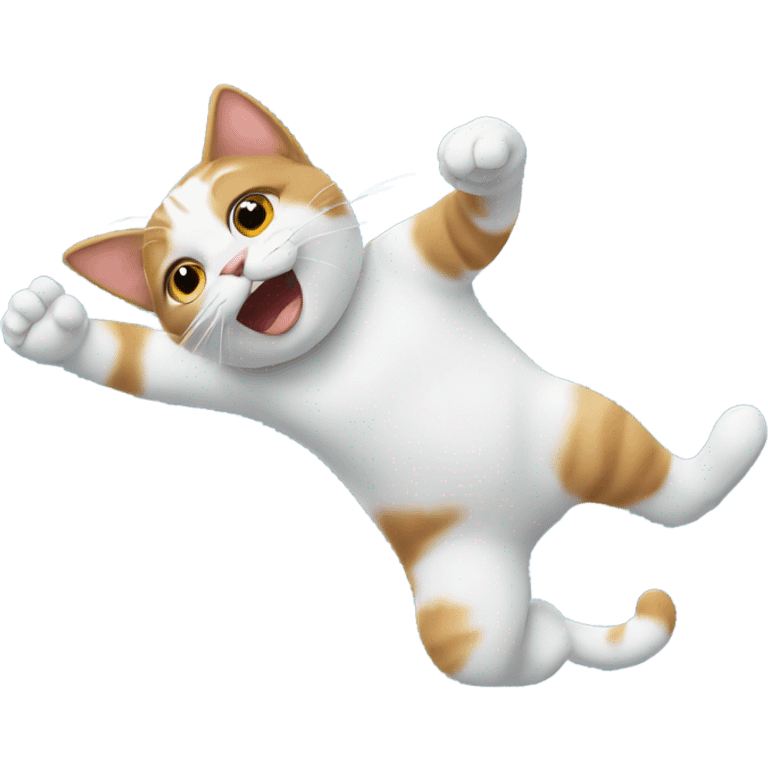 Cat doing a backflip in a plane emoji