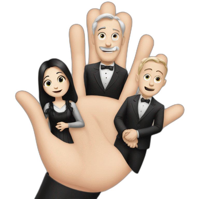 family addams hand emoji