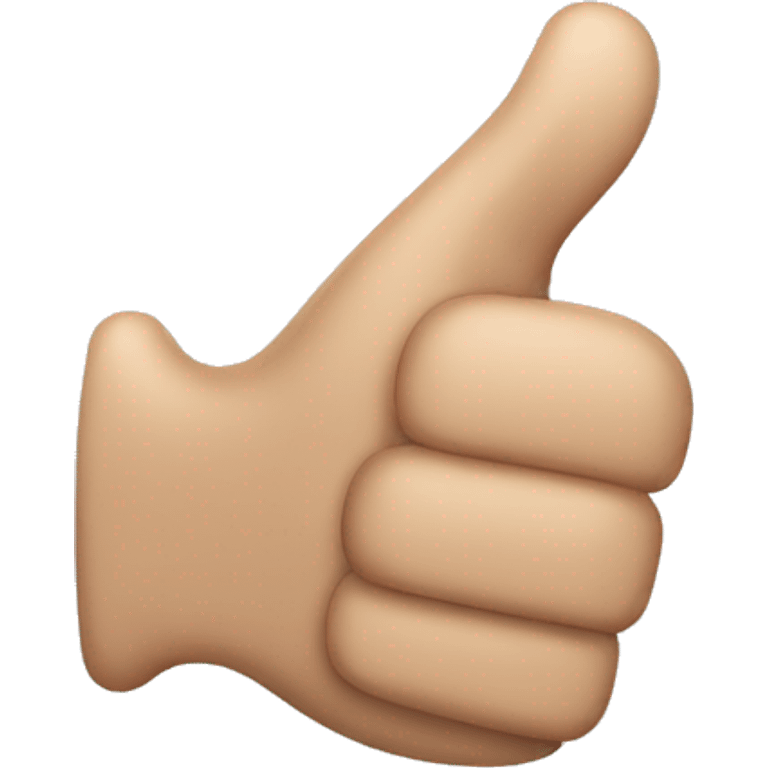 thumbs up with elongated thumb emoji