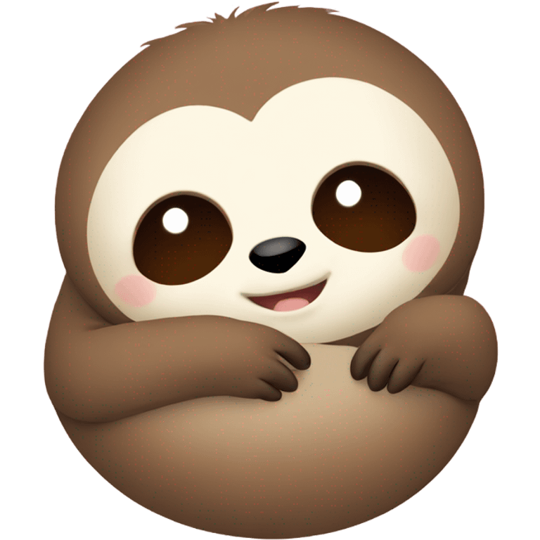 Cute baby sloth going to sleep emoji