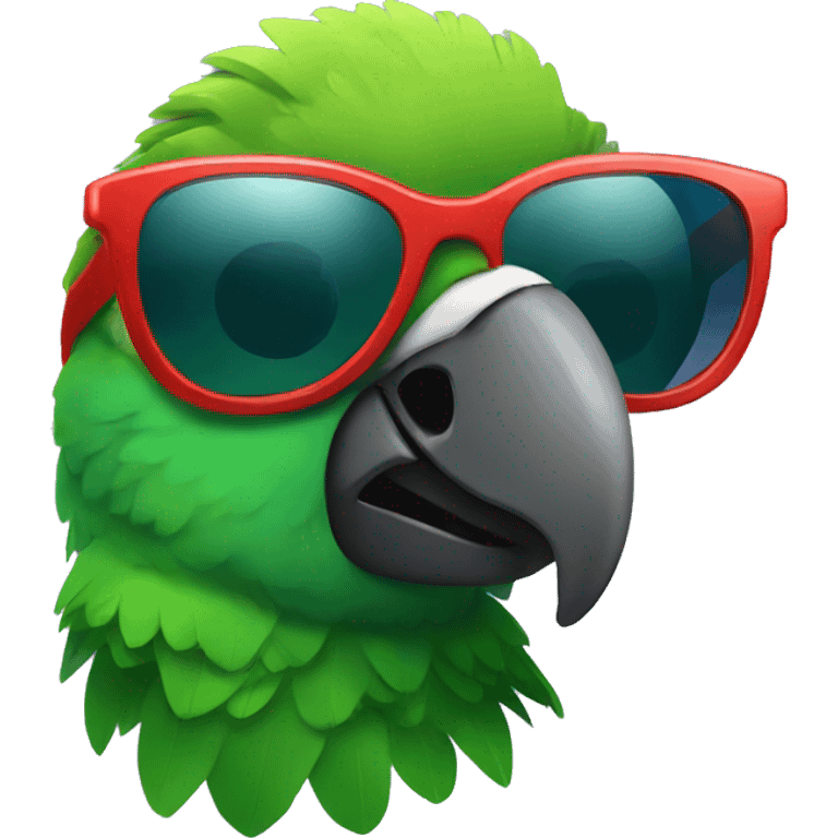 Parrot with sunglasses emoji