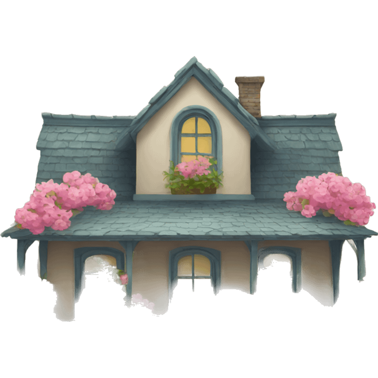 Flower house emoji