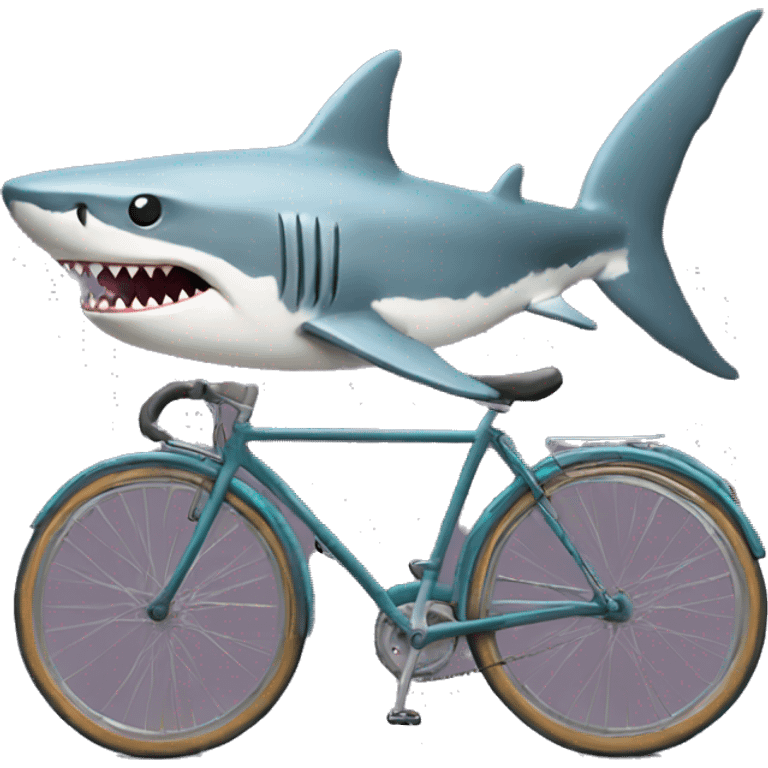 shark eating bike emoji