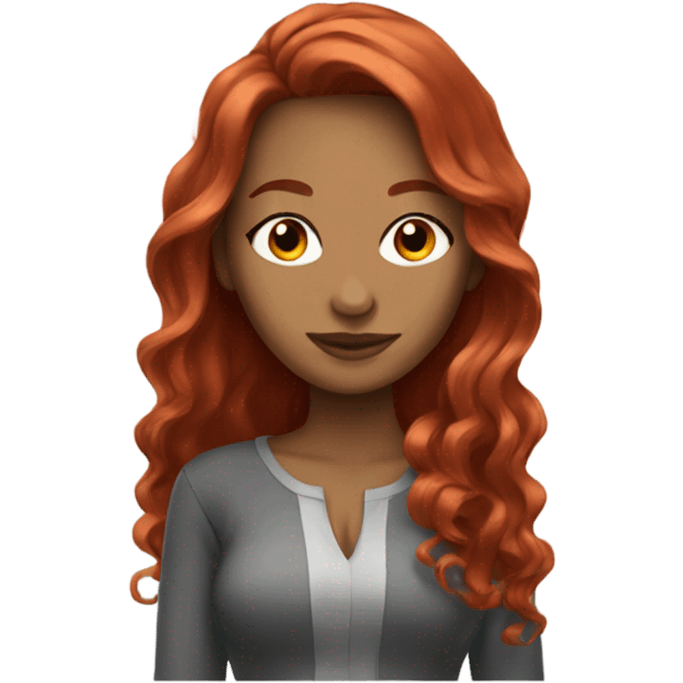 A beautiful woman with redhair  emoji