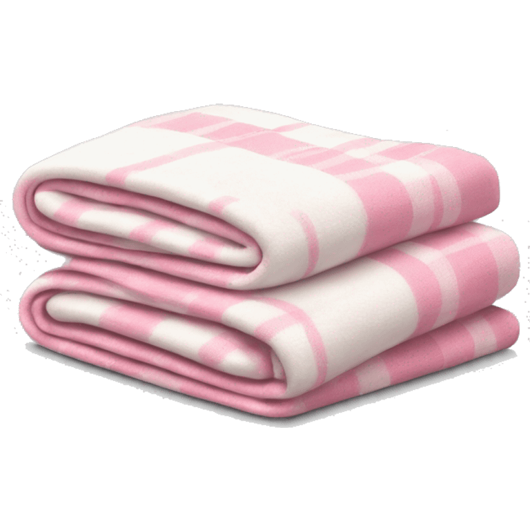 Plad white and pink blankets folded  emoji