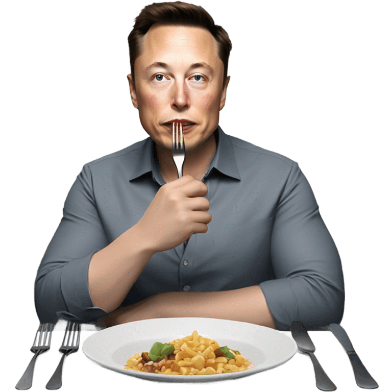 Elon musk eating  emoji