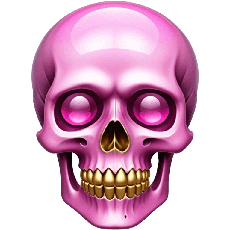 gemstone skull crystal gold pink emoji