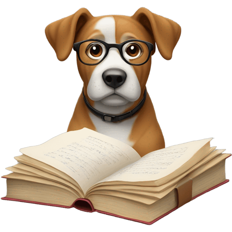 Dog studying  emoji