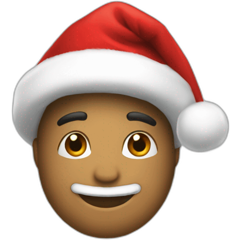 4 with cristmas hat emoji