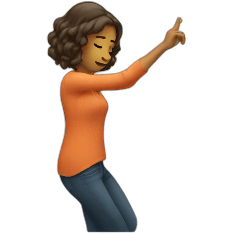 Femme dab emoji