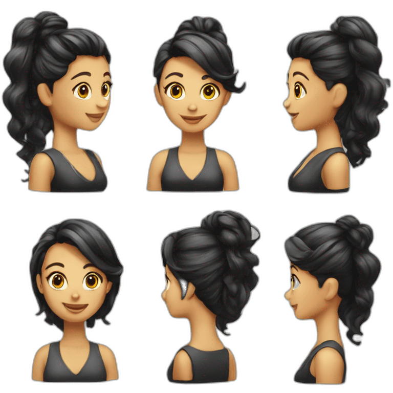 Beautiful girl hairdresser emoji