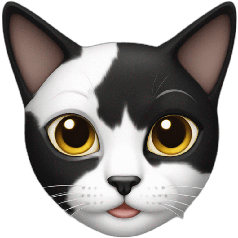 black white cat emoji