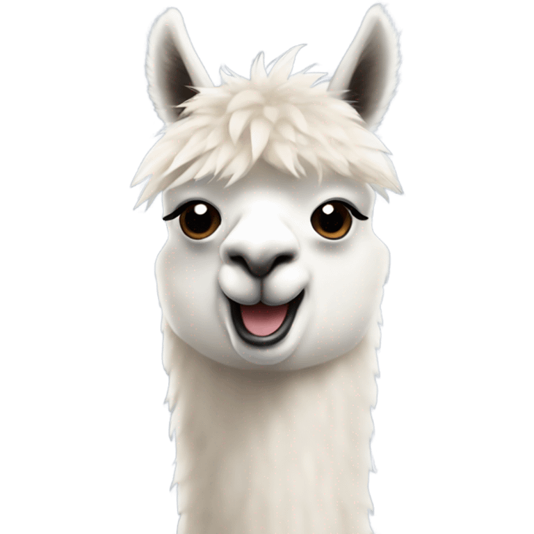 Alpaca with a shark fin  emoji