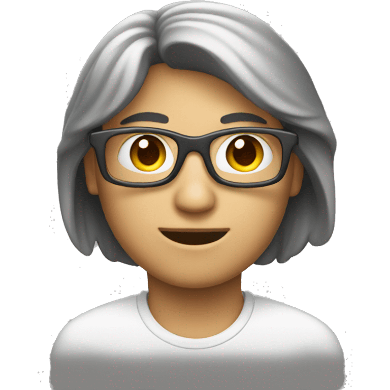 una persona programando en Mac emoji