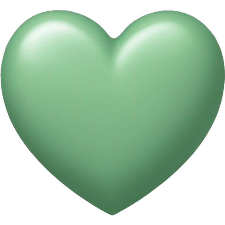 Sage green colored heart emoji