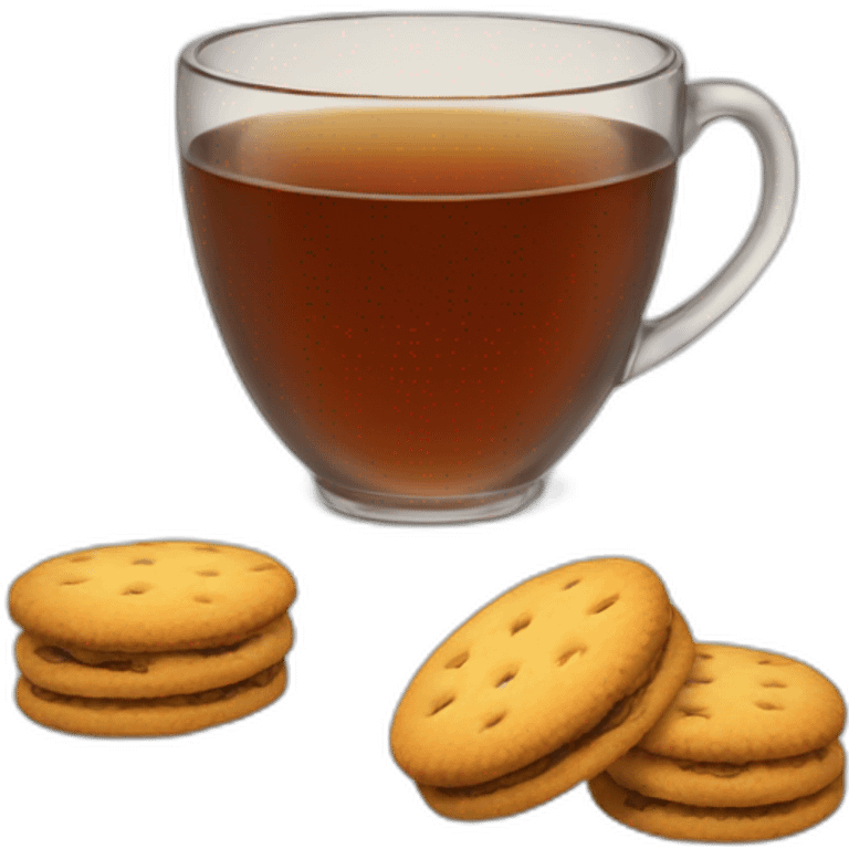 Tea and biscuits  emoji