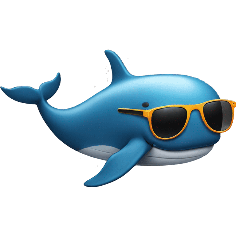 Whale with sunglasses  emoji