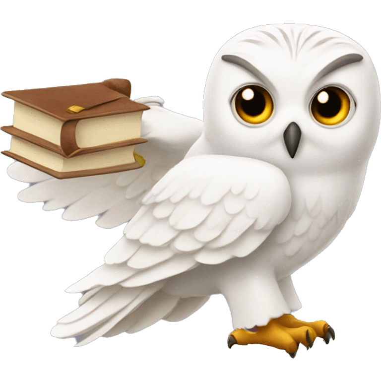 White owl carrying hogwarts letter emoji