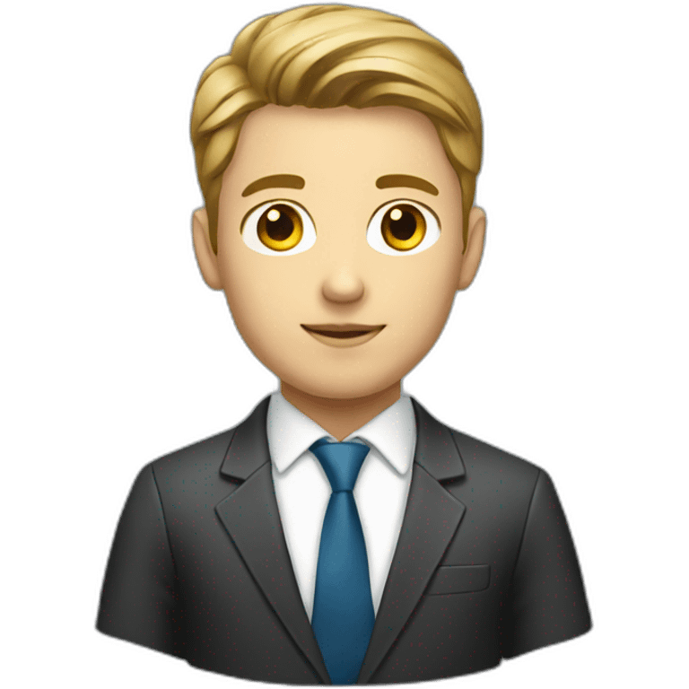 young male business controller emoji