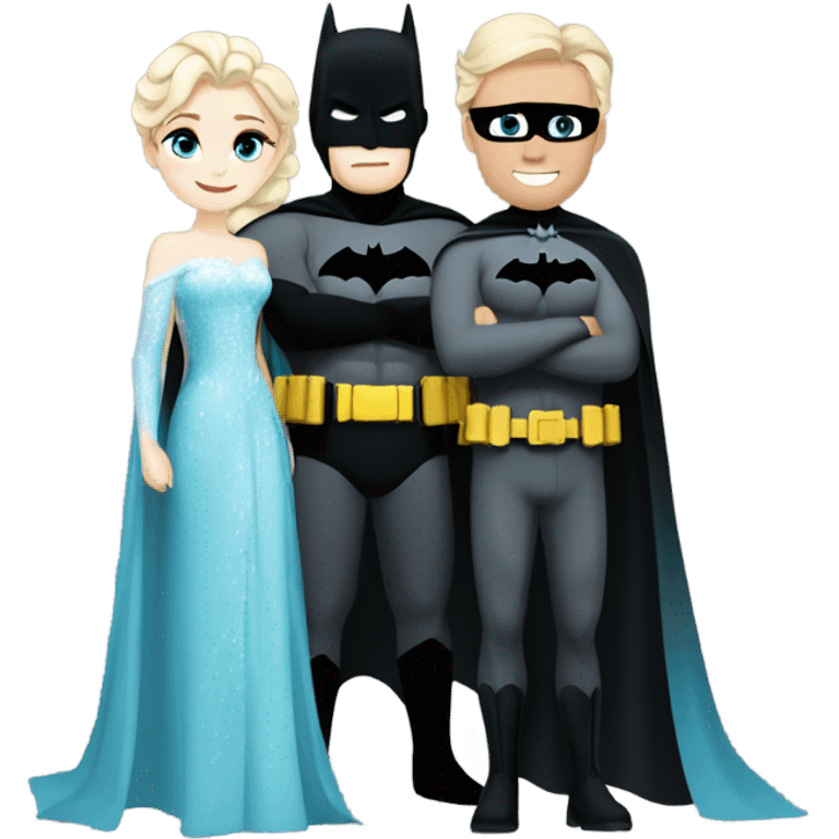 Batman with elsa frozen emoji