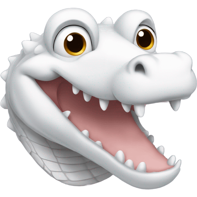 White fluffy alligator  emoji