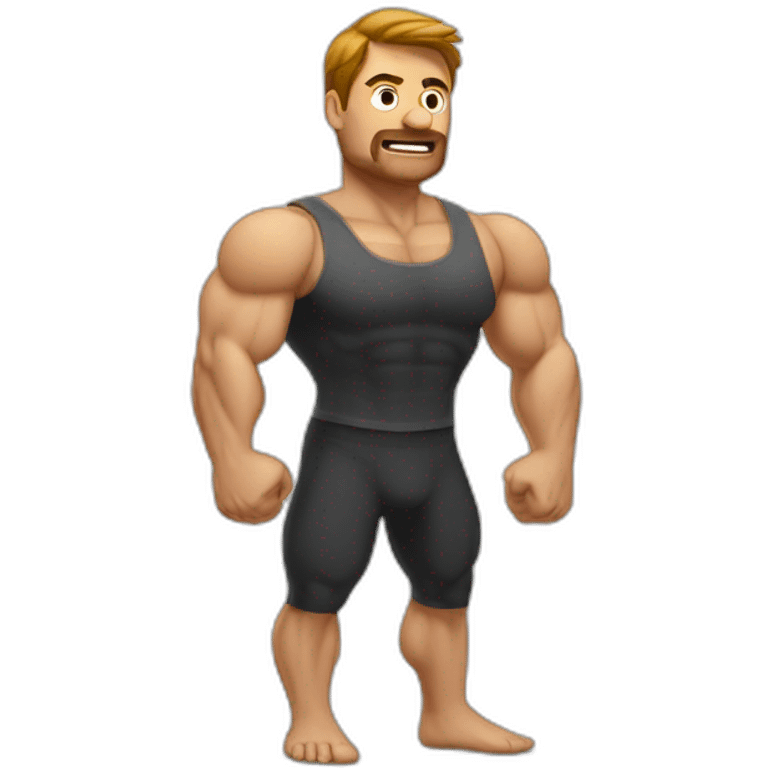 Personne Avé une grosse mâchoire musclé emoji