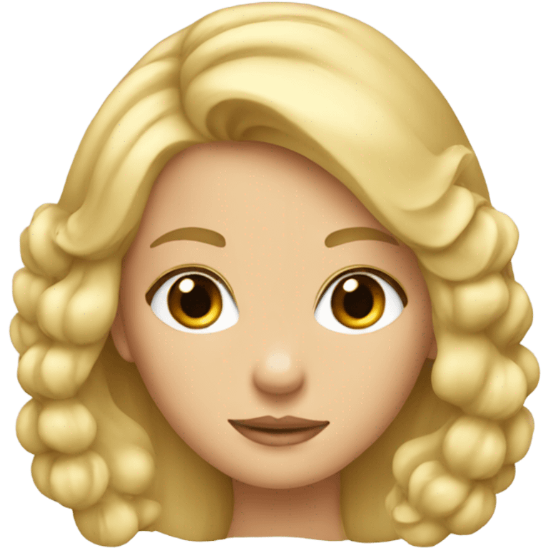 Blonde girl with bow on hair emoji