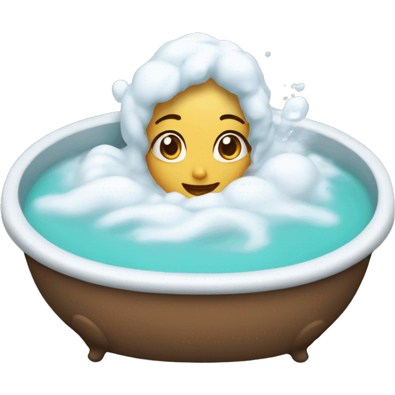 Uma banheira com espuma emoji