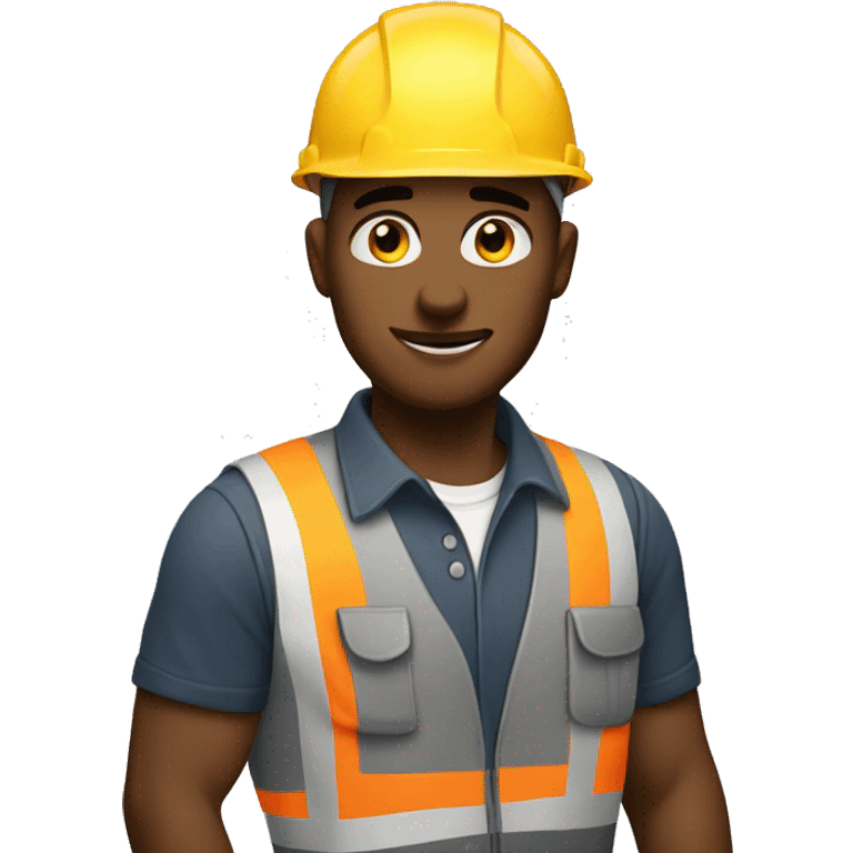 construction worker in love emoji