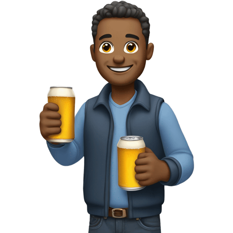 Dad with beer emoji