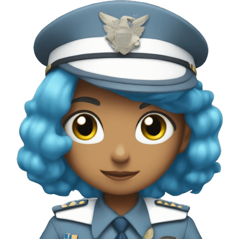 officer jenny pokemon with blue hair emoji