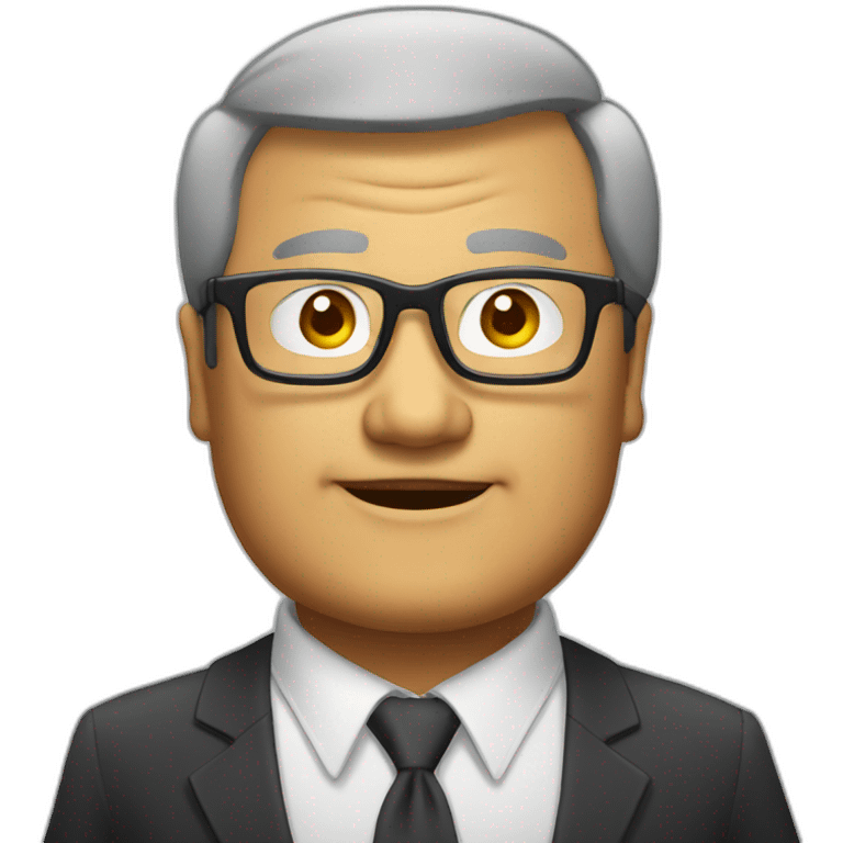 old indonesian fat man tv host with glasses emoji