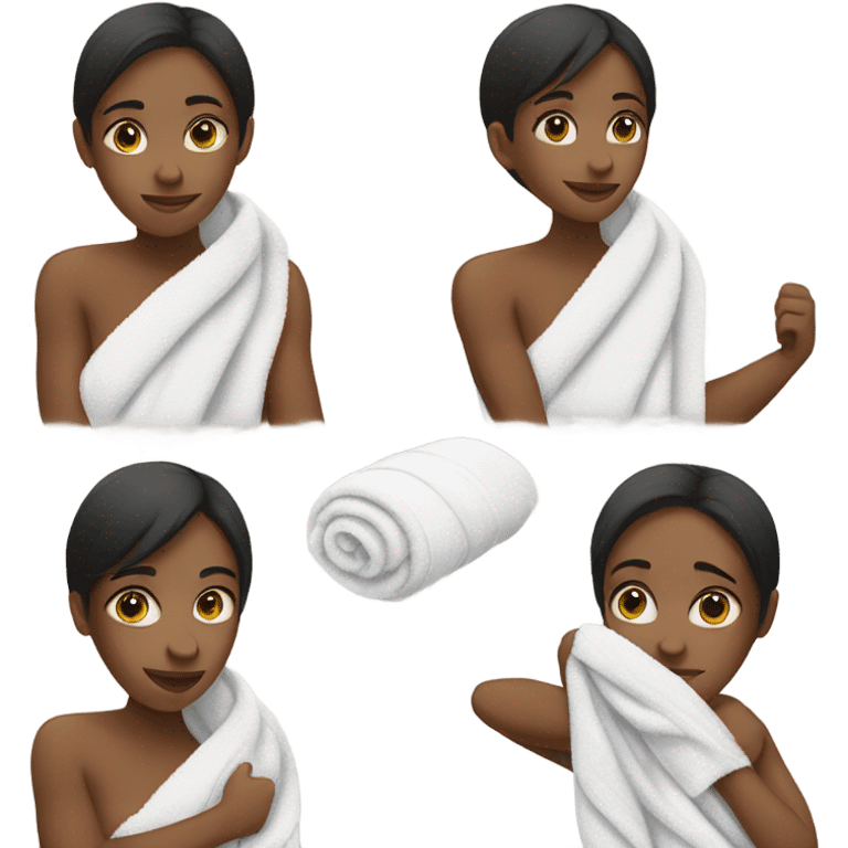 Girl but in towel emoji