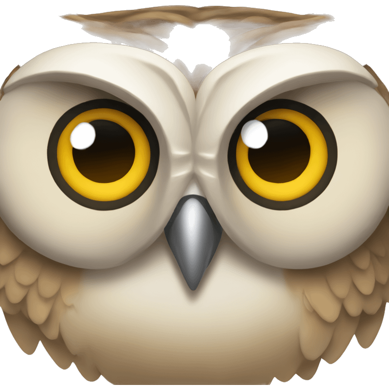 The owl is in shock emoji