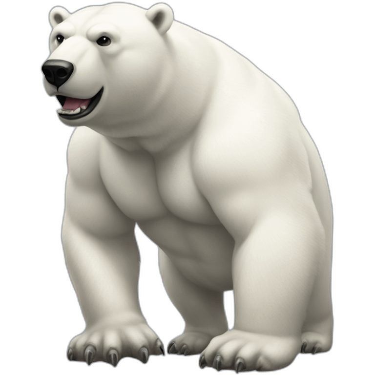 Polar bear Bodybuilder emoji