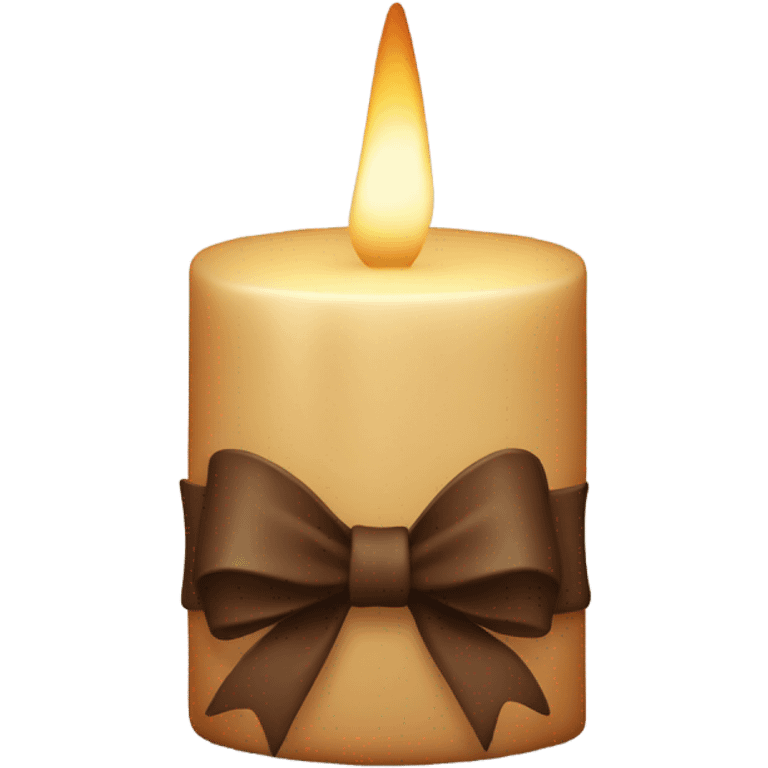 Candel with brown bow emoji