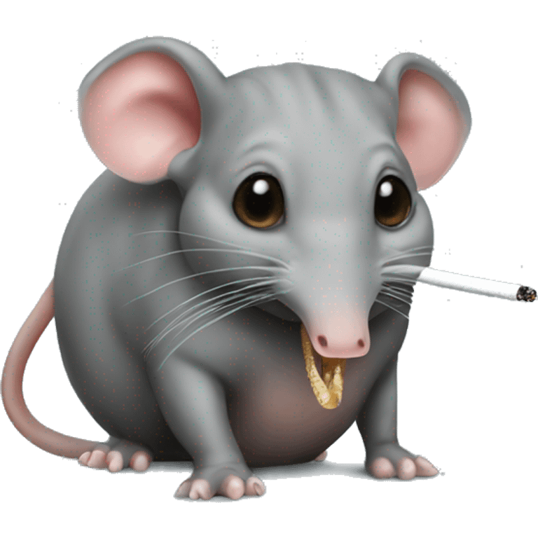 Elephant Shrew with cigarette emoji