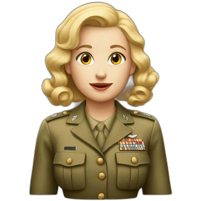 blonde hair girl WWII emoji