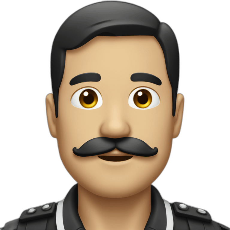 Uniform Short black mustache emoji