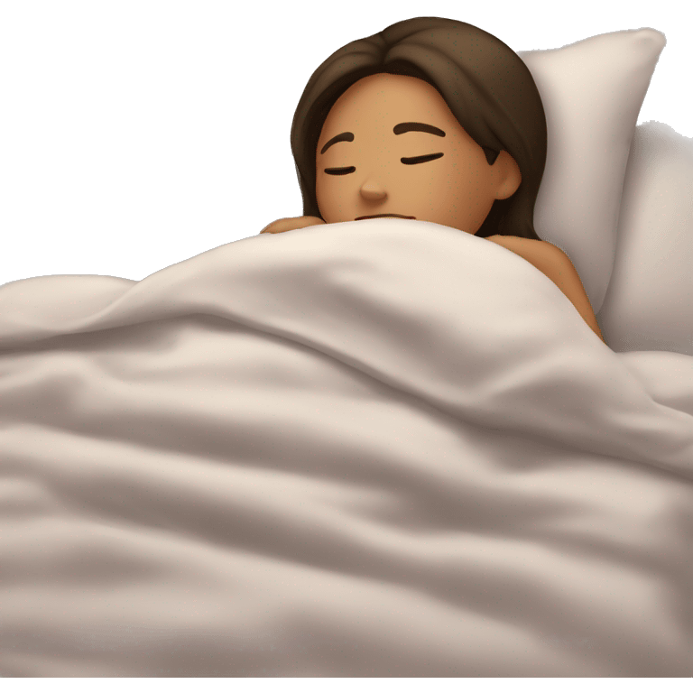 Brunette girl sleeping emoji