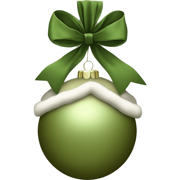 Khaki green Christmas decoration emoji