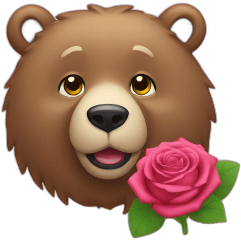 Un ours rose emoji