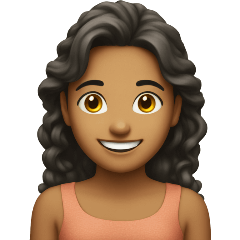 A delighted Latin girl emoji