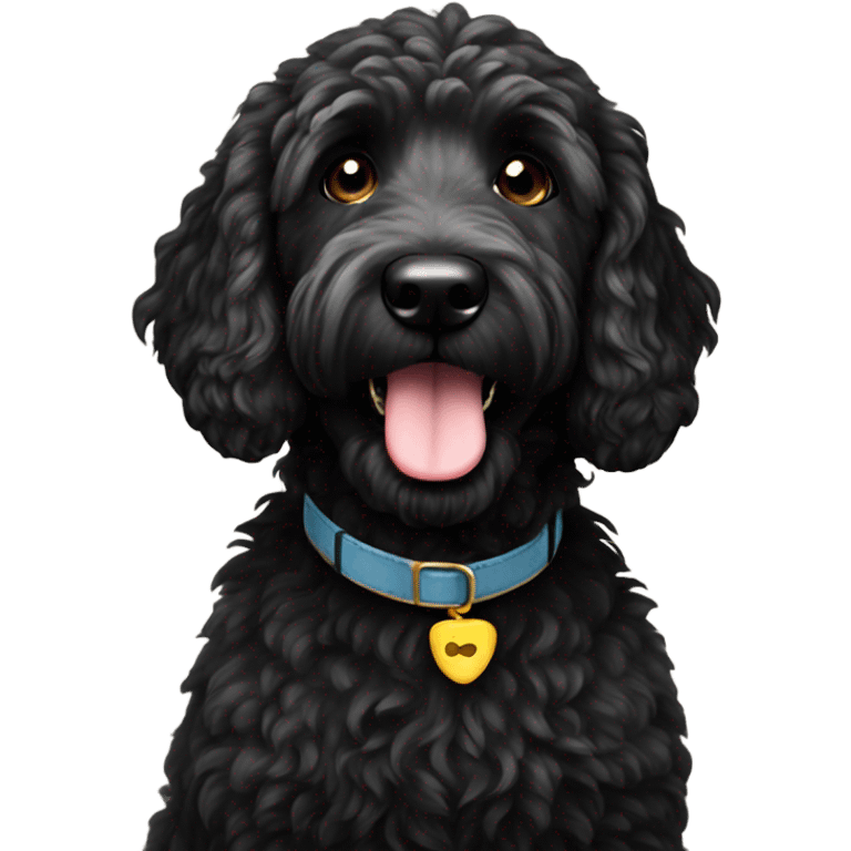 Black golden doodle  emoji